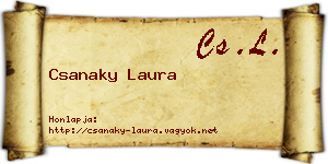 Csanaky Laura névjegykártya
